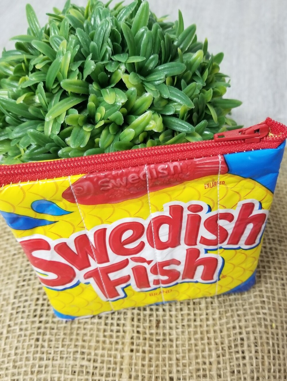 Swedish Fish Candy Wrapper Zippered Pouch - Picture 4 of 6